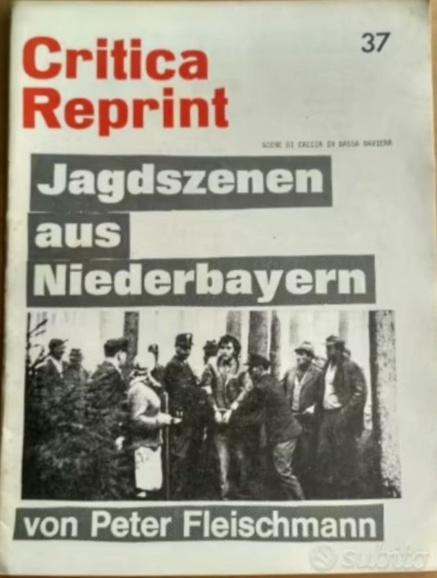 CRITICA REPRINT magazine side cover Issue 37 30 November 1971