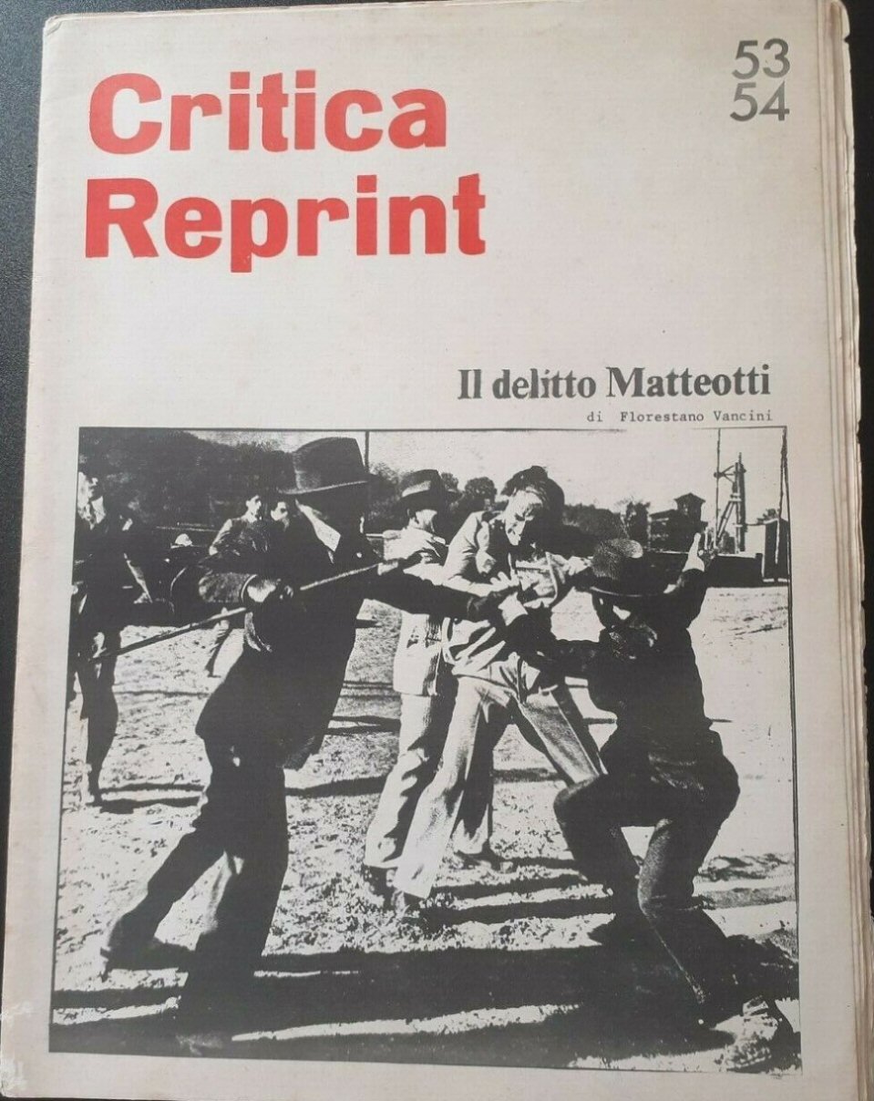 CRITICA REPRINT magazine side cover Issue 53-54   1973