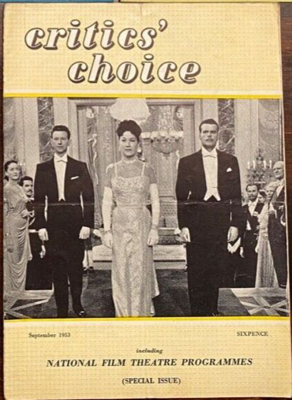 BFI SOUTHBANK GUIDE magazine side cover  September 1953