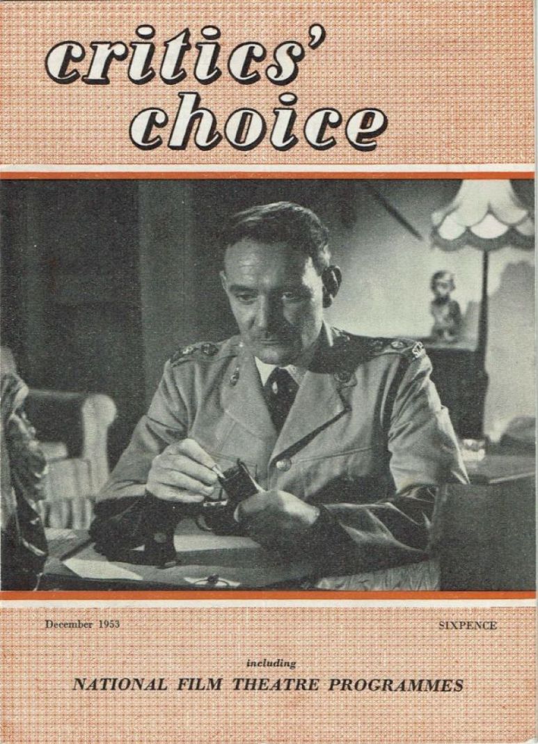 BFI SOUTHBANK GUIDE magazine side cover  December 1953