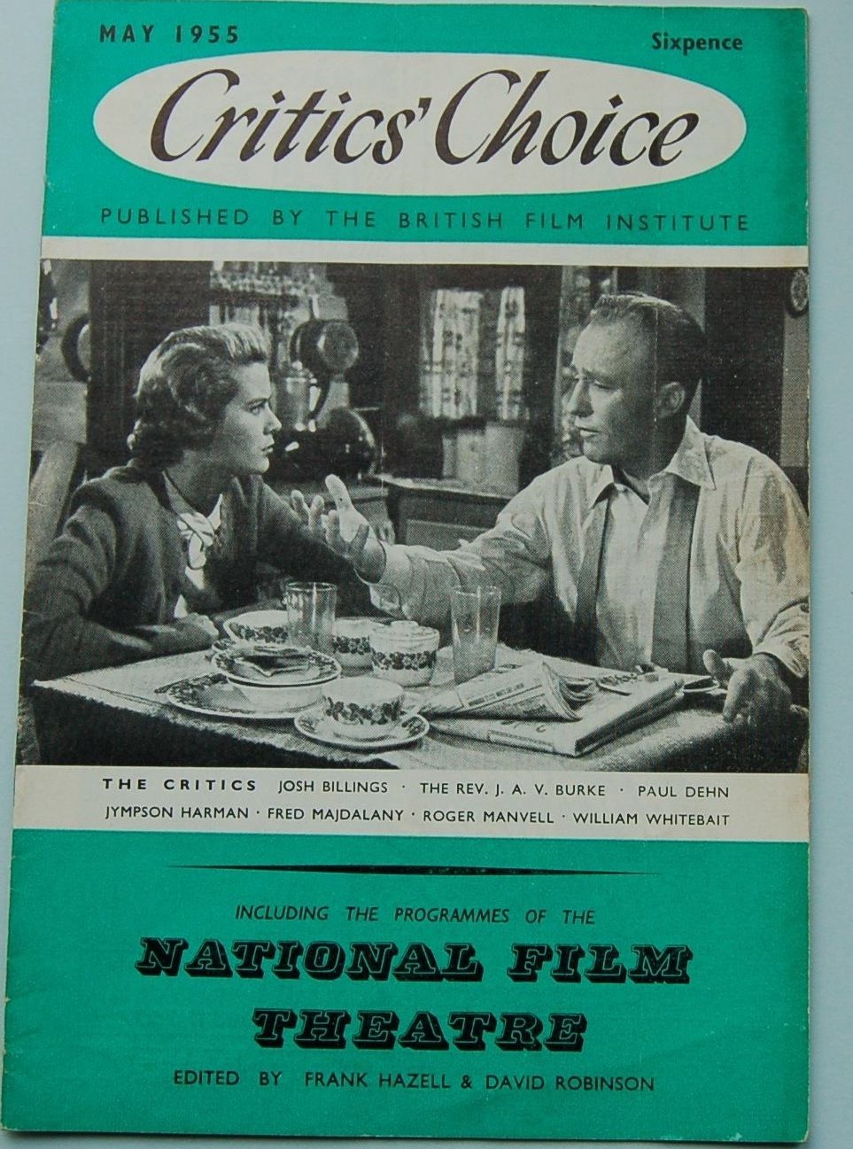 BFI SOUTHBANK GUIDE magazine side cover May 1955