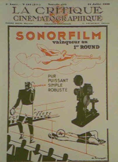 CRITIQUE CINEMATOGRAPHIQUE | LA magazine side cover Issue 184 18 July 1930