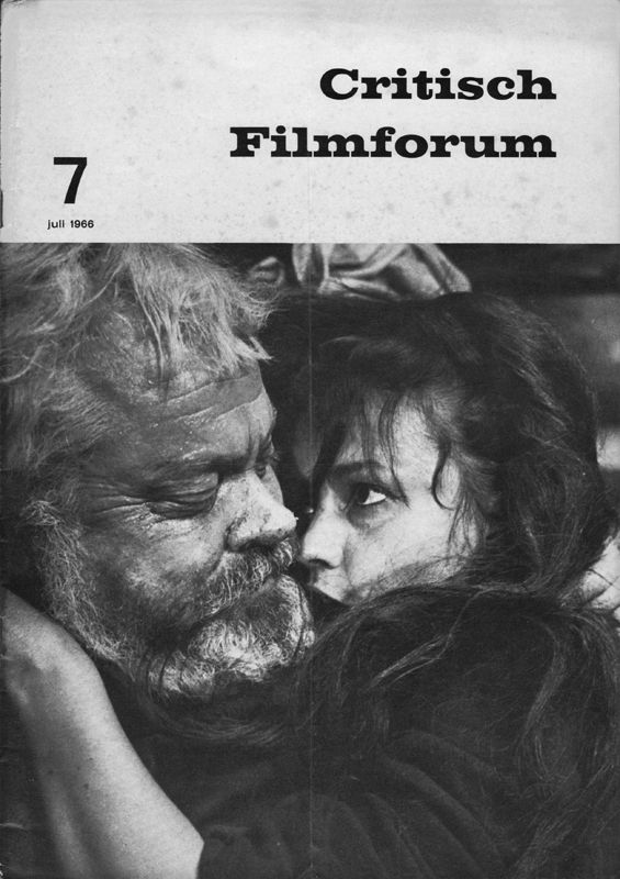 CRITISCH FILMFORUM magazine side cover Issue 16 July 1966