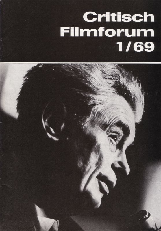 CRITISCH FILMFORUM magazine side cover Issue 44 January 1969