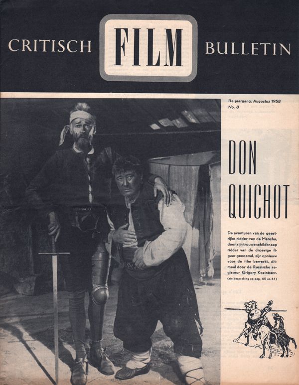 CRITISCH FILMBULLETIN magazine side cover Issue 8  August 1958
