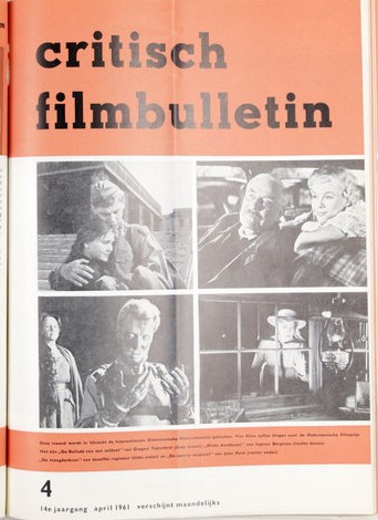 CRITISCH FILMBULLETIN magazine side cover  April 1961