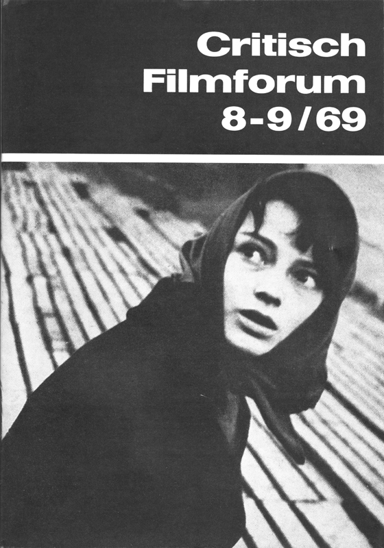 CRITISCH FILMFORUM magazine side cover Issue 50  August/September 1969