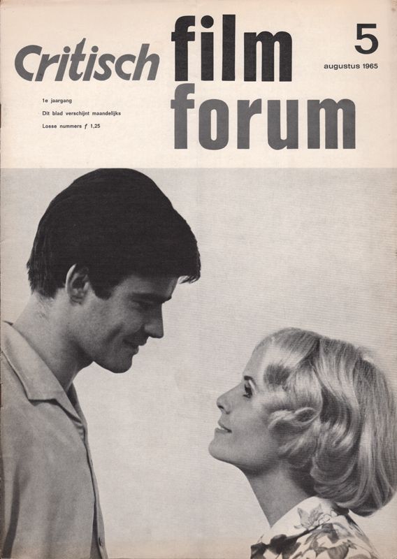 CRITISCH FILMFORUM magazine side cover  August 1965