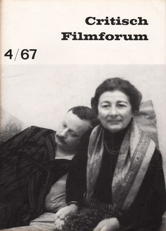 CRITISCH FILMFORUM magazine side cover  April 1967