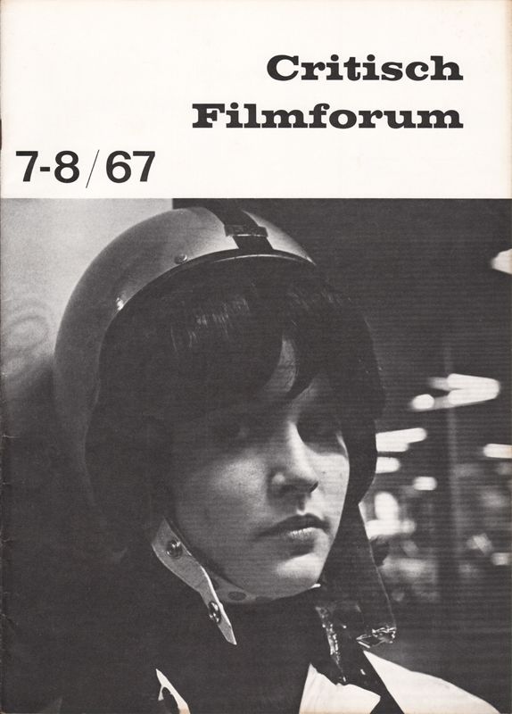 CRITISCH FILMFORUM magazine side cover  July/August 1967