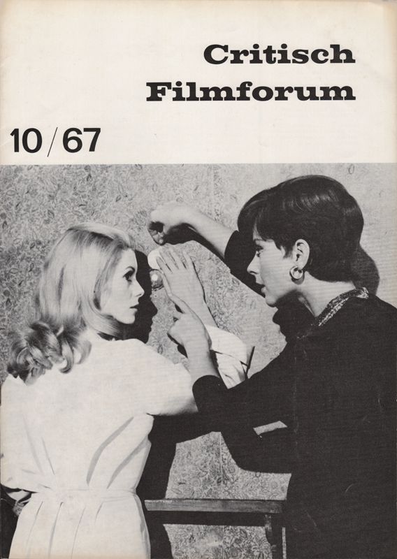 CRITISCH FILMFORUM magazine side cover  October 1967