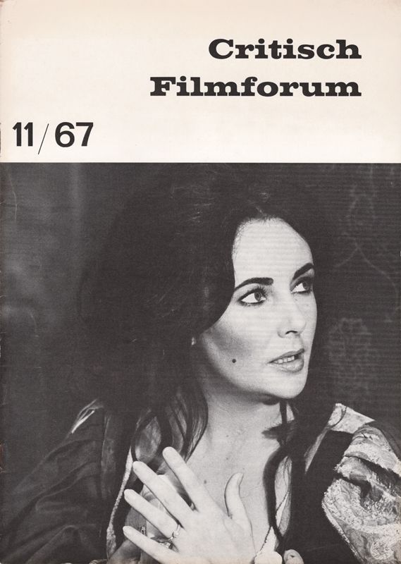 CRITISCH FILMFORUM magazine side cover  November 1967