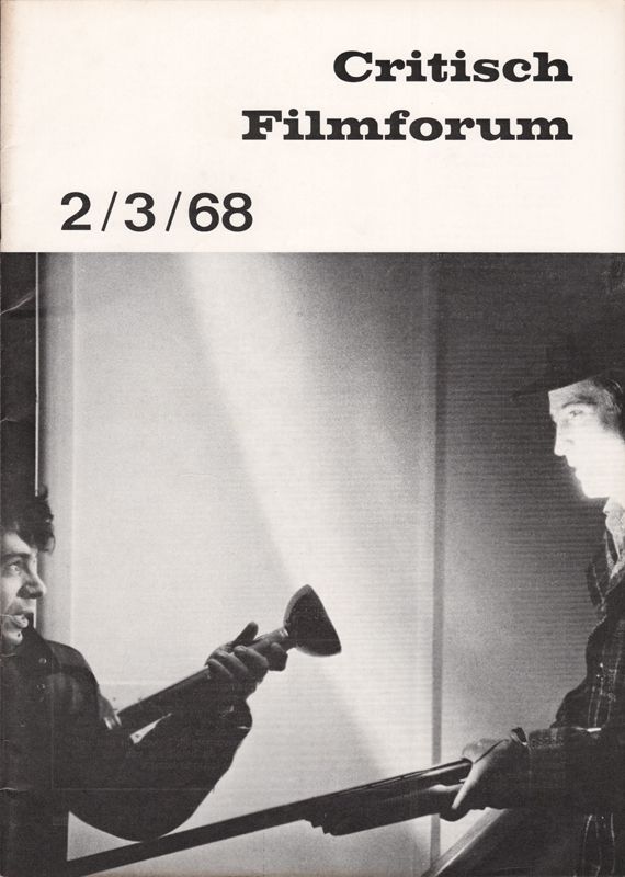 CRITISCH FILMFORUM magazine side cover  February/March 1968