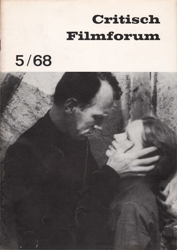 CRITISCH FILMFORUM magazine side cover  May 1968