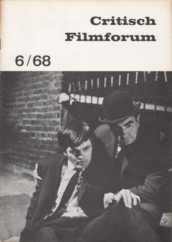 CRITISCH FILMFORUM magazine side cover  June 1968