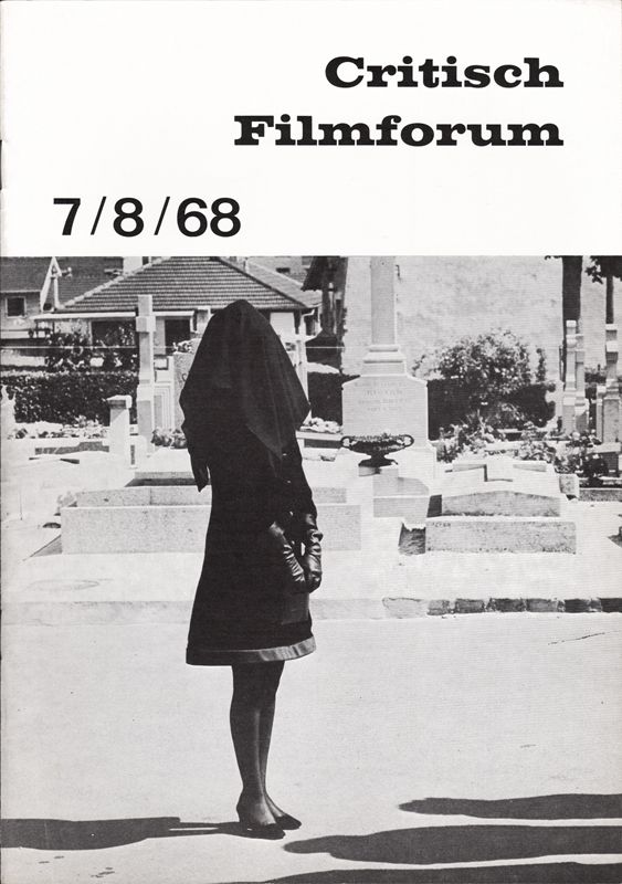 CRITISCH FILMFORUM magazine side cover  July/August 1968