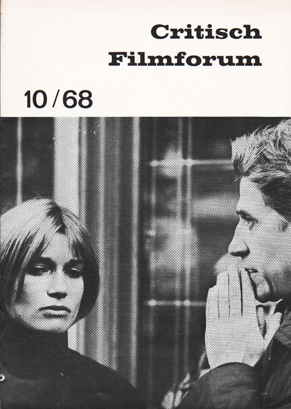 CRITISCH FILMFORUM magazine side cover  October 1968