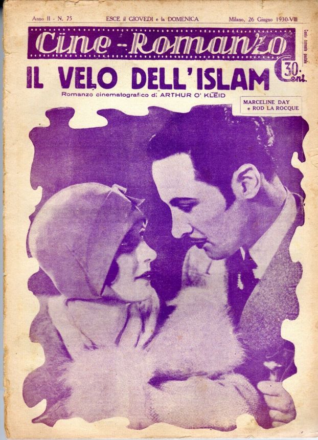 CINE ROMANZO magazine side cover Issue 75 26 June 1930