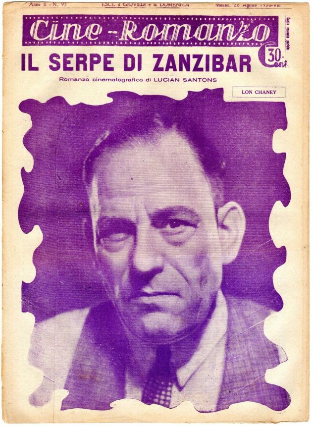 CINE ROMANZO magazine side cover Issue 93 28 August 1930
