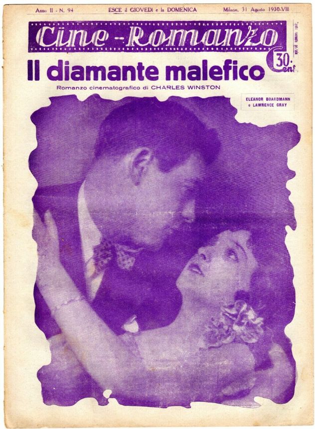 CINE ROMANZO magazine side cover Issue 94 31 August 1930