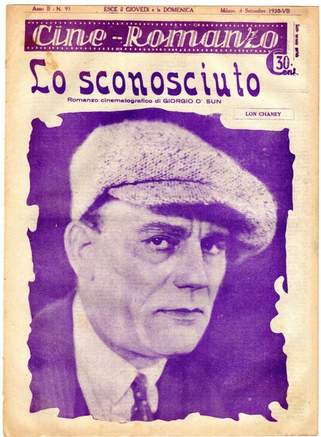 CINE ROMANZO magazine side cover Issue 95 4 September 1930