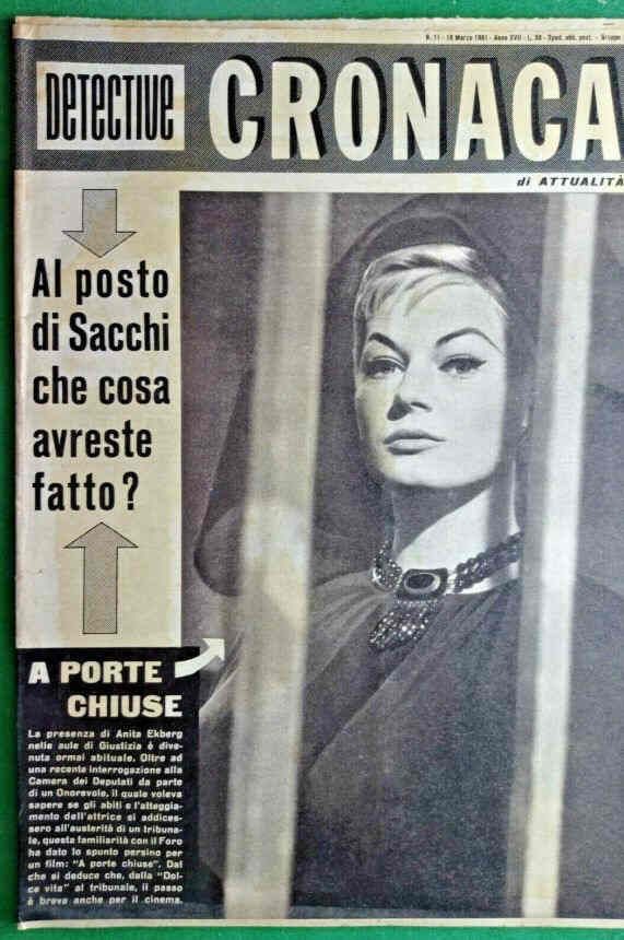 CRONACA magazine side cover Issue 11 18 March 1961