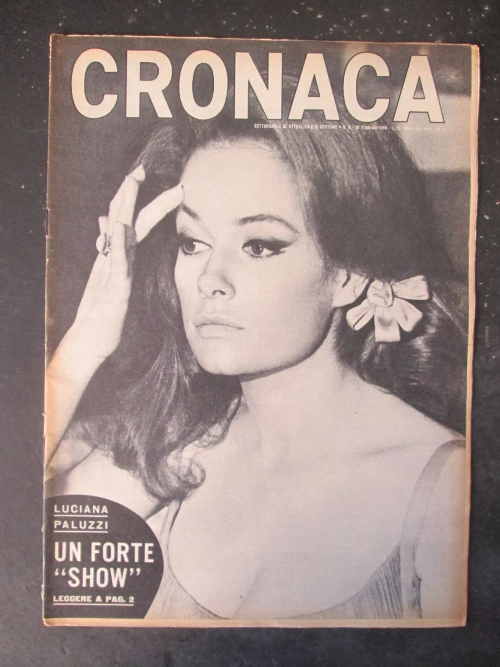 CRONACA magazine side cover Issue 9 28 February 1966