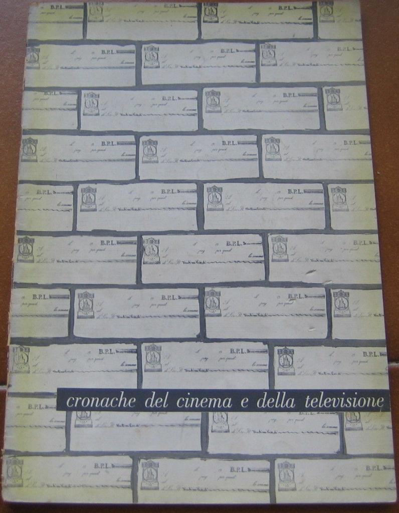 CRONACHE DEL CINEMA E DELLA TELEVISIONE magazine side cover Issue 1  1955