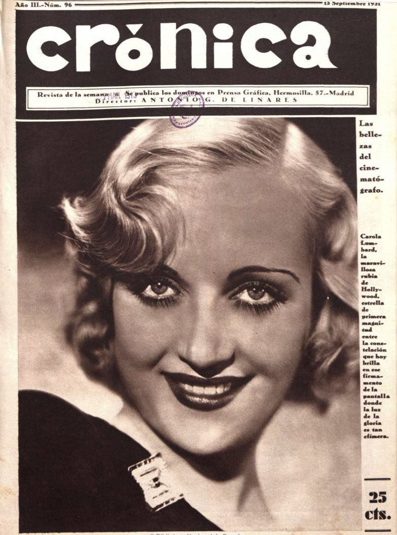 CRONICA magazine side cover Issue 96 13 September 1931