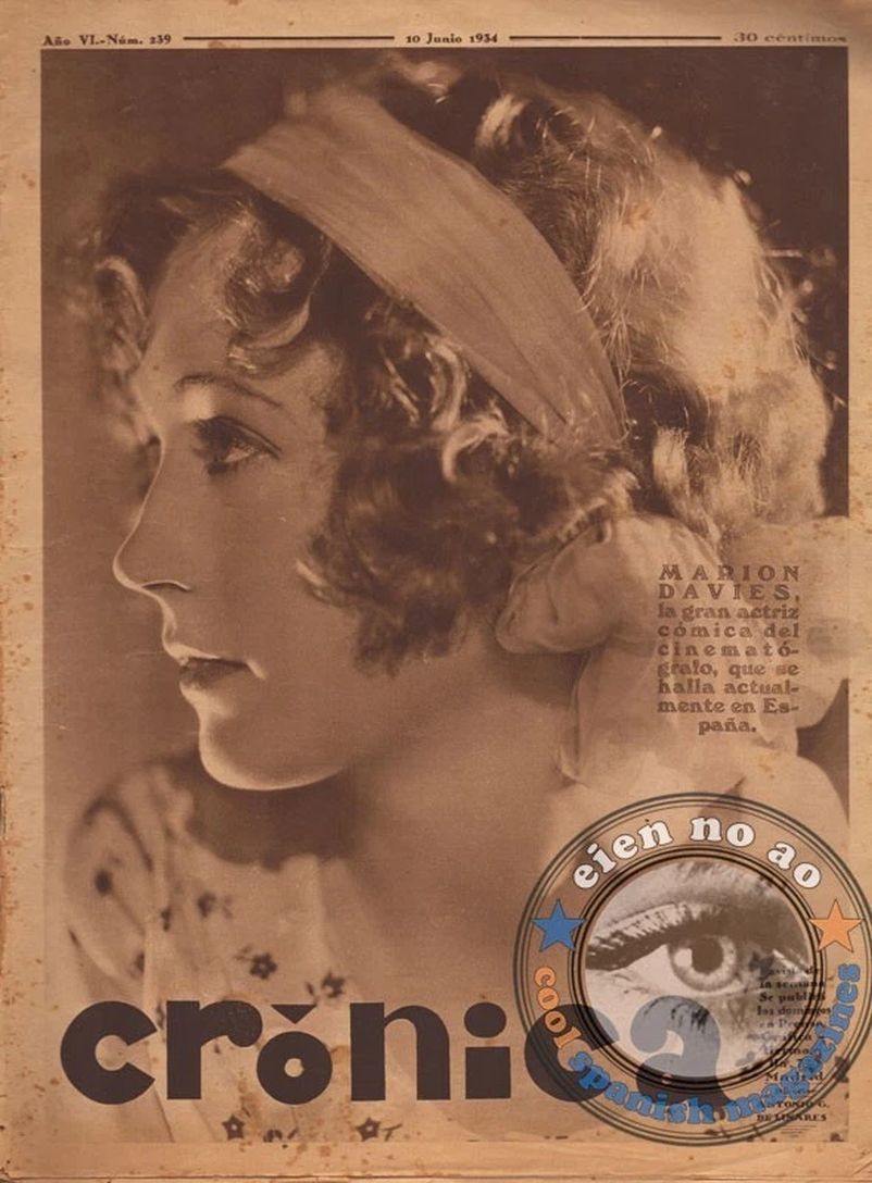 CRONICA magazine side cover Issue 239 10 June 1934