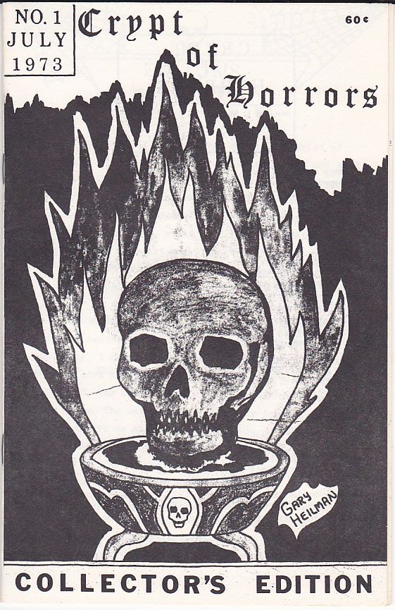 CRYPT OF HORRORS magazine side cover Issue 1  1973