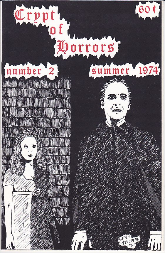 CRYPT OF HORRORS magazine side cover Issue 2 Summer 1974