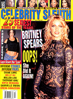 CELEBRITY SLEUTH magazine side cover Issue 27  2003