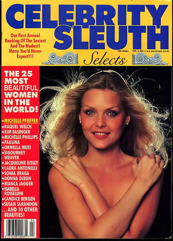 CELEBRITY SLEUTH magazine side cover Issue 8  Vol 2 # 4  1989