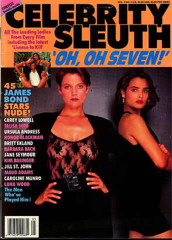 CELEBRITY SLEUTH magazine side cover Issue 9  Vol 2 # 5  1989