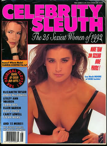 CELEBRITY SLEUTH magazine side cover Issue 24 Vol 4 #8 1991