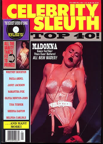 CELEBRITY SLEUTH magazine side cover Issue 35 Vol 6 #1 1992