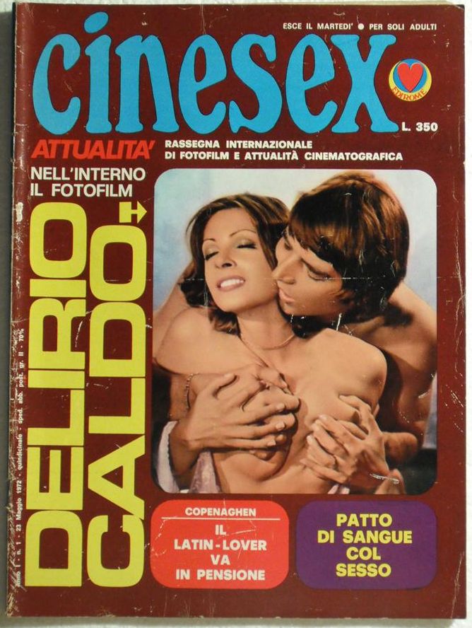 CINESEX magazine side cover Issue 1  Attualita May 1972
