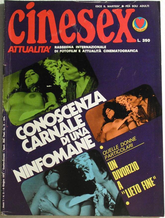 CINESEX magazine side cover Issue 2  Attualita  1972