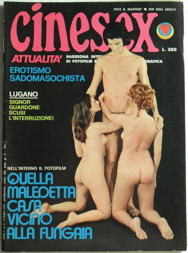 CINESEX magazine side cover Issue 4  Attualita  1972