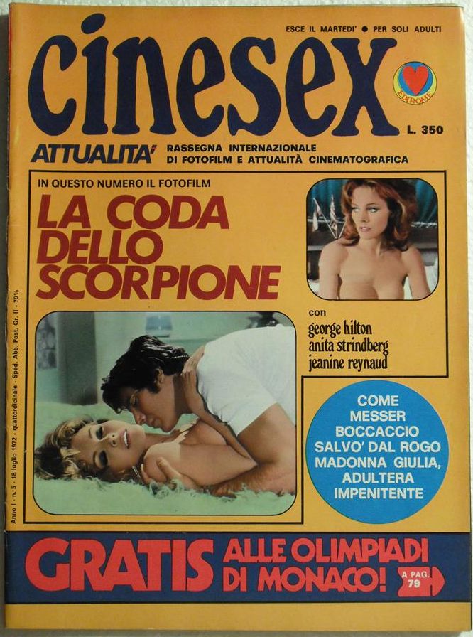 CINESEX magazine side cover Issue 5  Attualita  1972