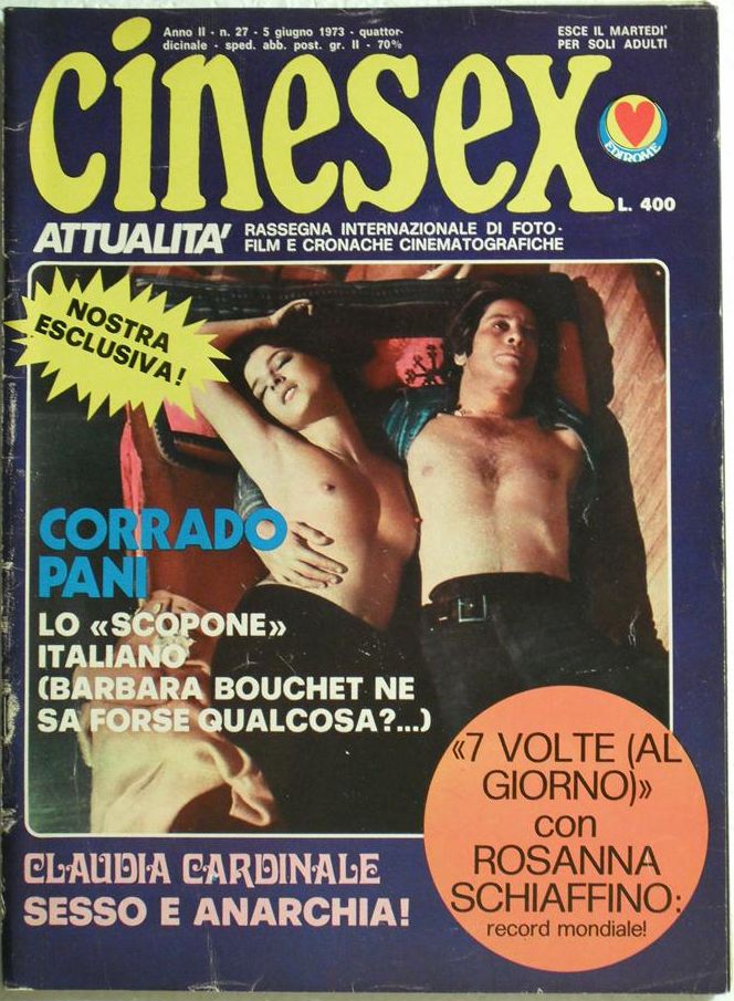CINESEX magazine side cover Issue 27  Attualita  1973