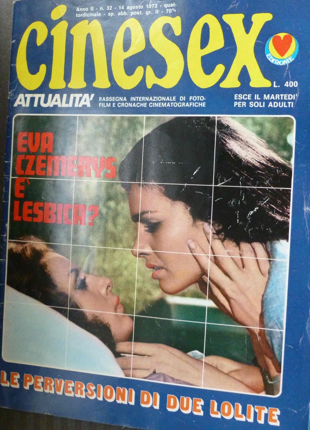 CINESEX magazine side cover Issue 32  Attualita  1973