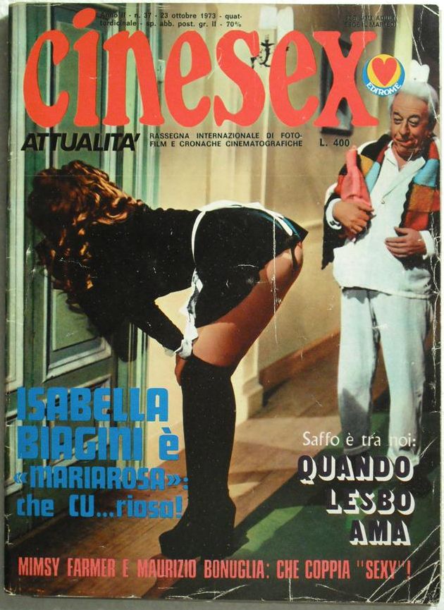 CINESEX magazine side cover Issue 37  Attualita  1973