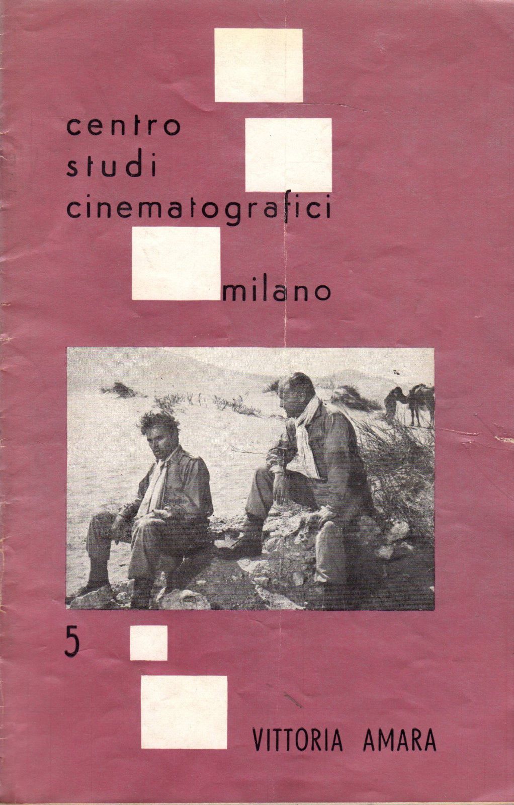 CSC/CENTRO STUDI CINEMATOGRAFICI magazine side cover Issue 5 January 1959