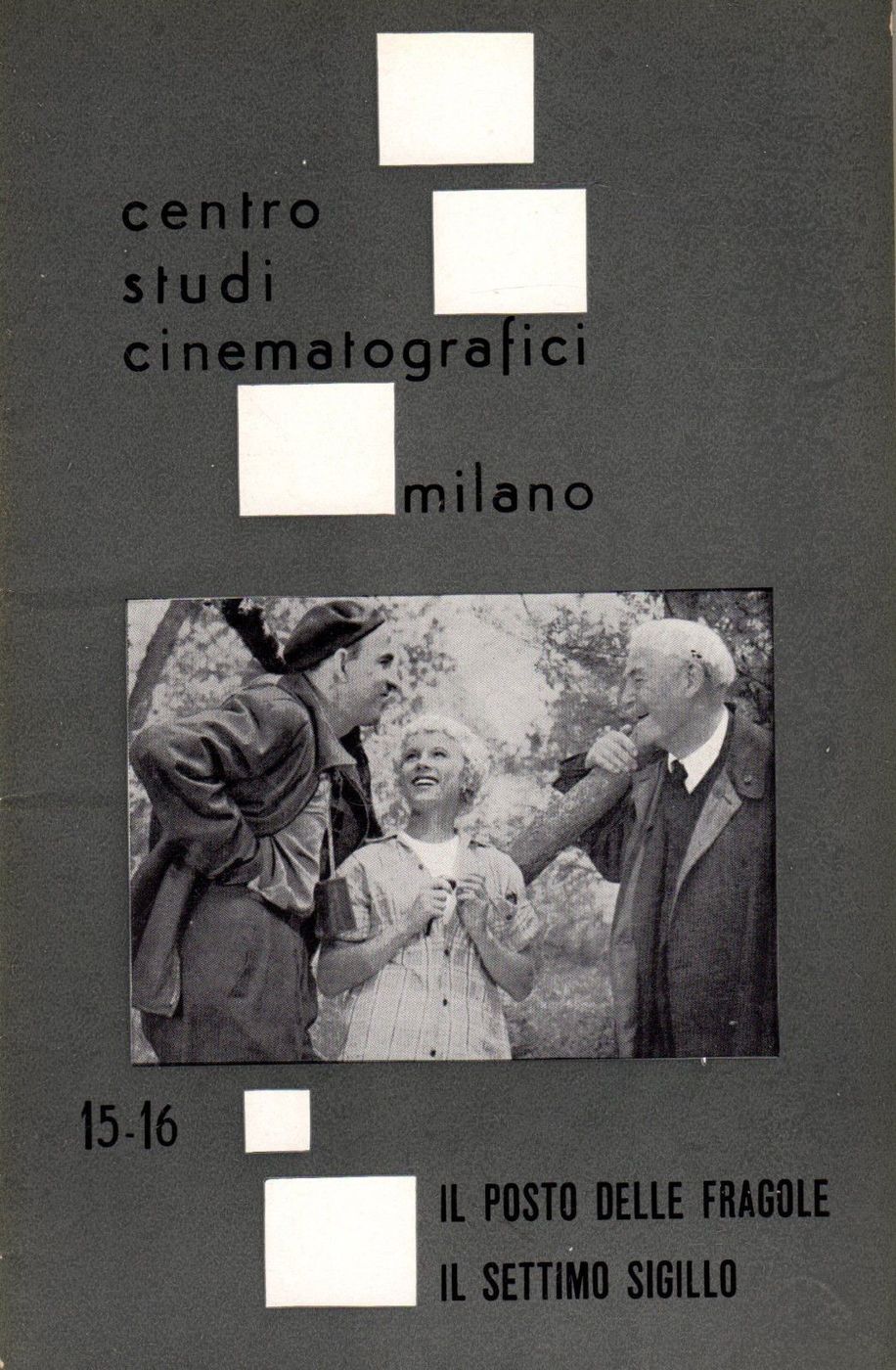 CSC/CENTRO STUDI CINEMATOGRAFICI magazine side cover Issue 15/16 March 1960