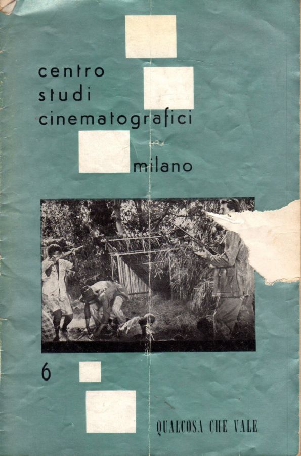 CSC/CENTRO STUDI CINEMATOGRAFICI (Rome) magazine side cover Issue 6  January 1959