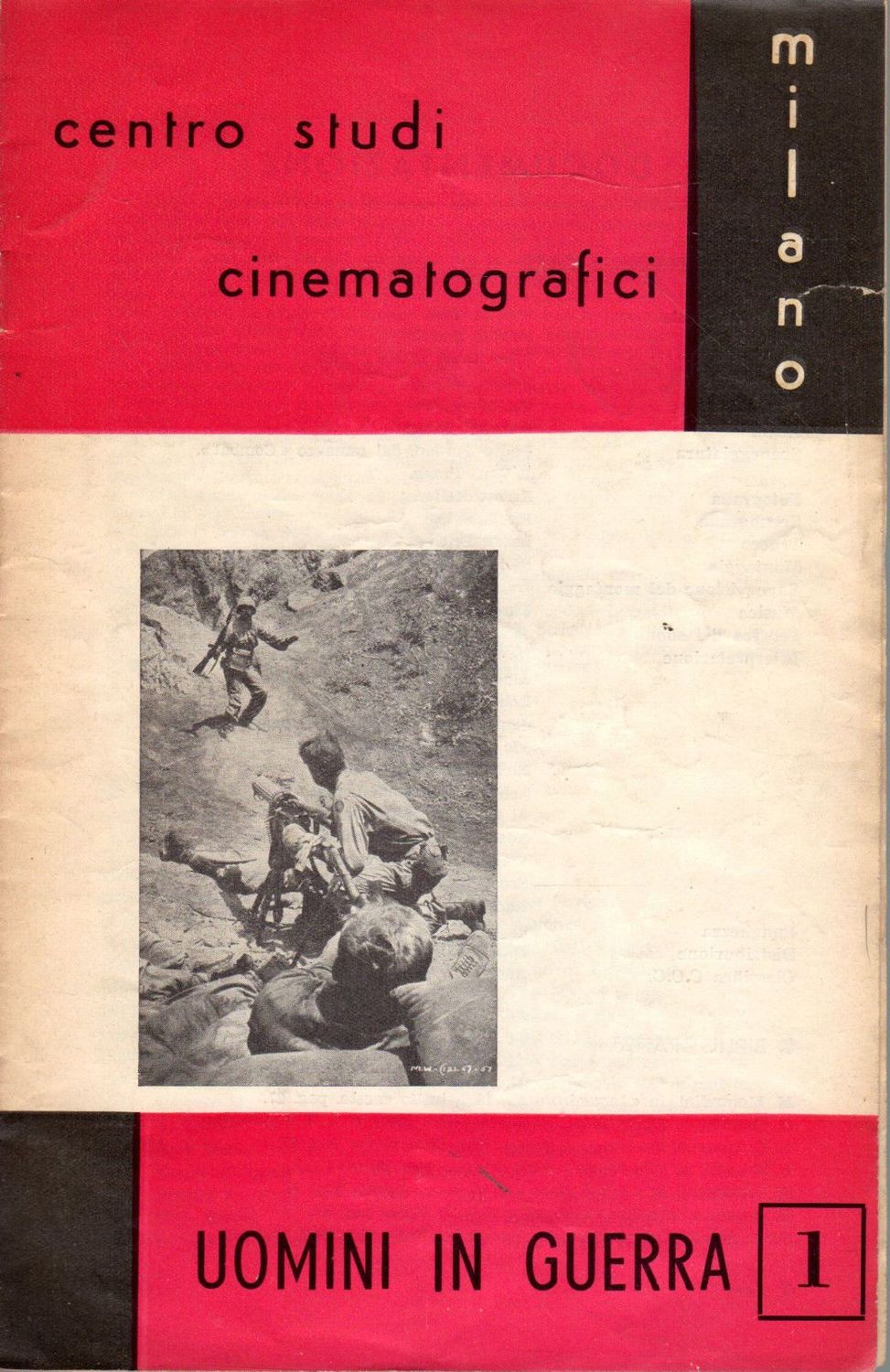 CSC/CENTRO STUDI CINEMATOGRAFICI magazine side cover Issue 1  
