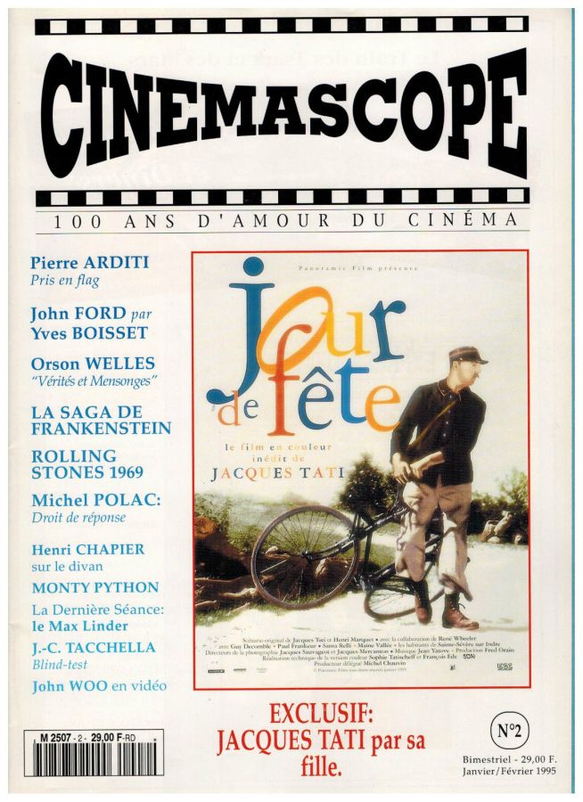 CINEMASCOPE (Fr) magazine side cover Issue 2 January/February 1995