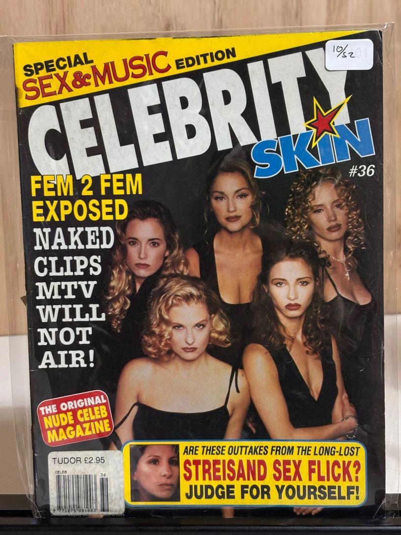 CELEBRITY SKIN UK magazine side cover Issue 36  November 1994